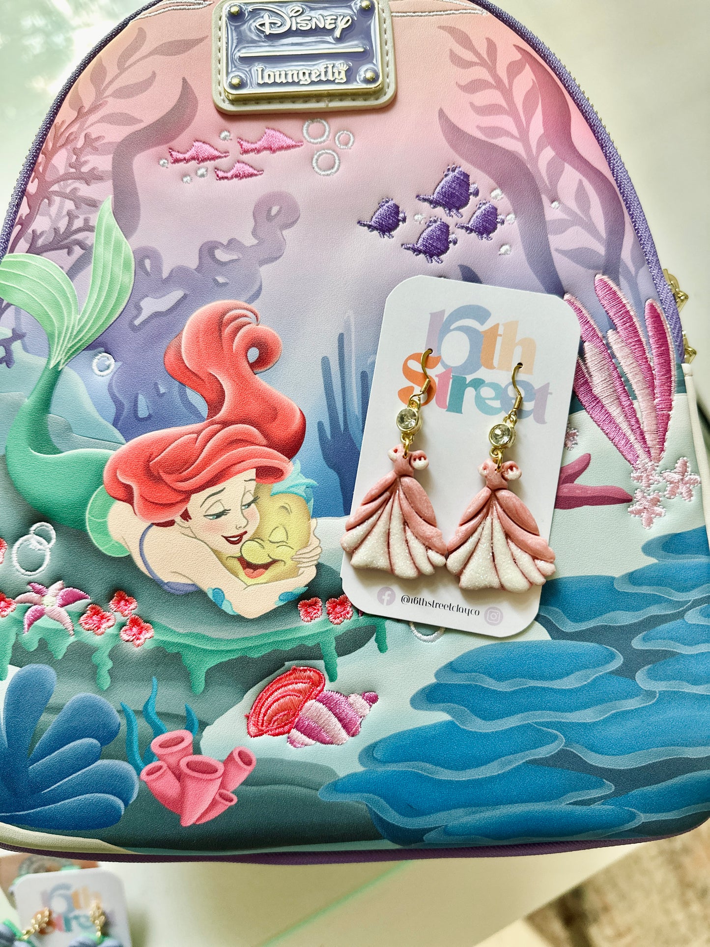 Dress by the Sea Dangles | Handmade Polymer Clay Earrings