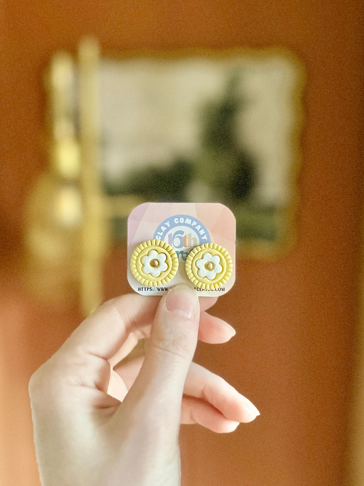 Oopsy Daisy Studs - Handmade Polymer Clay Earrings