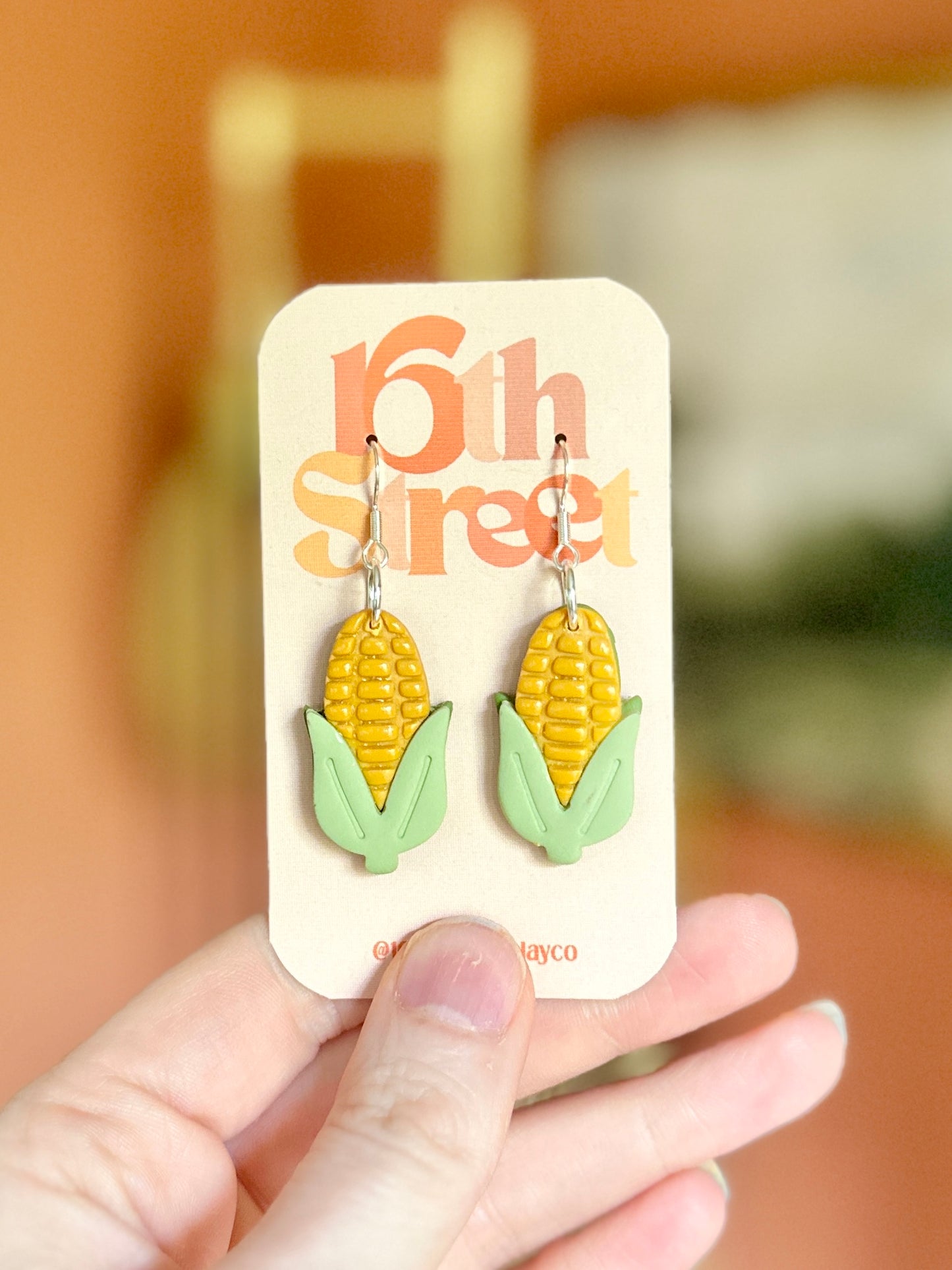 Corn Dangles | Handmade Polymer Clay Earrings