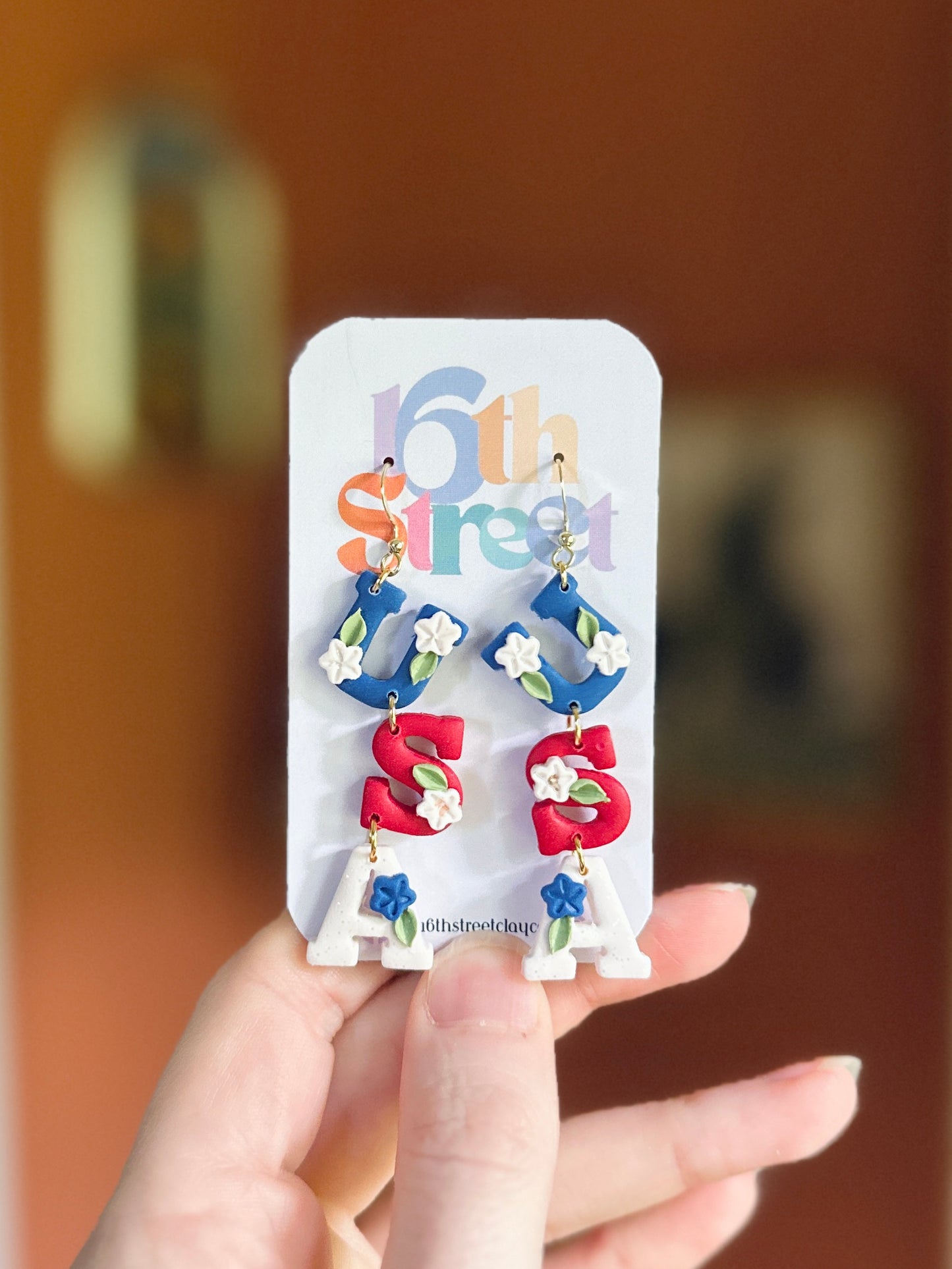 USA Dangles | Handmade Polymer Clay Earrings