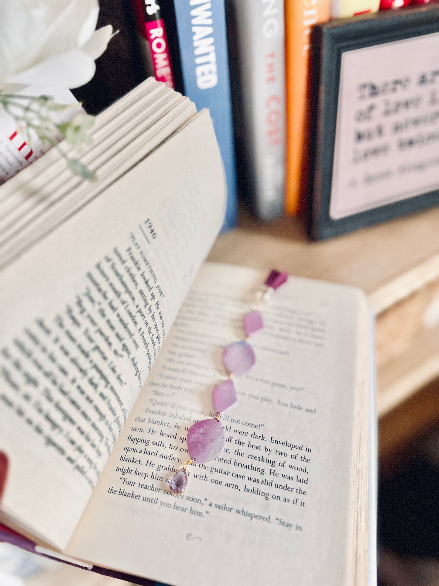 Purple Journey Bookmark | Handmade Polymer Clay Bookmark