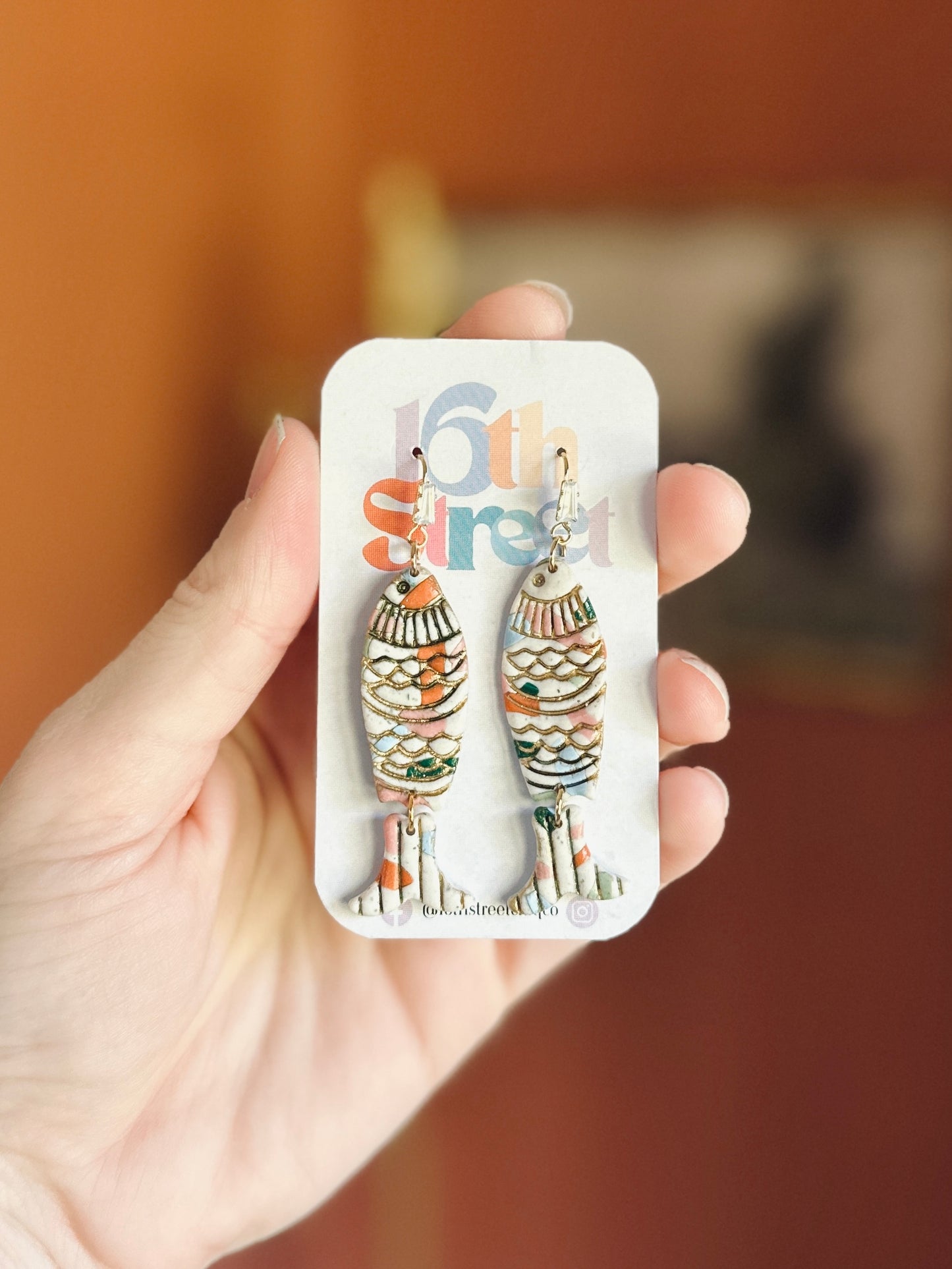 Assorted Summer Fishies Dangles | Handmade Polymer Clay Earrings