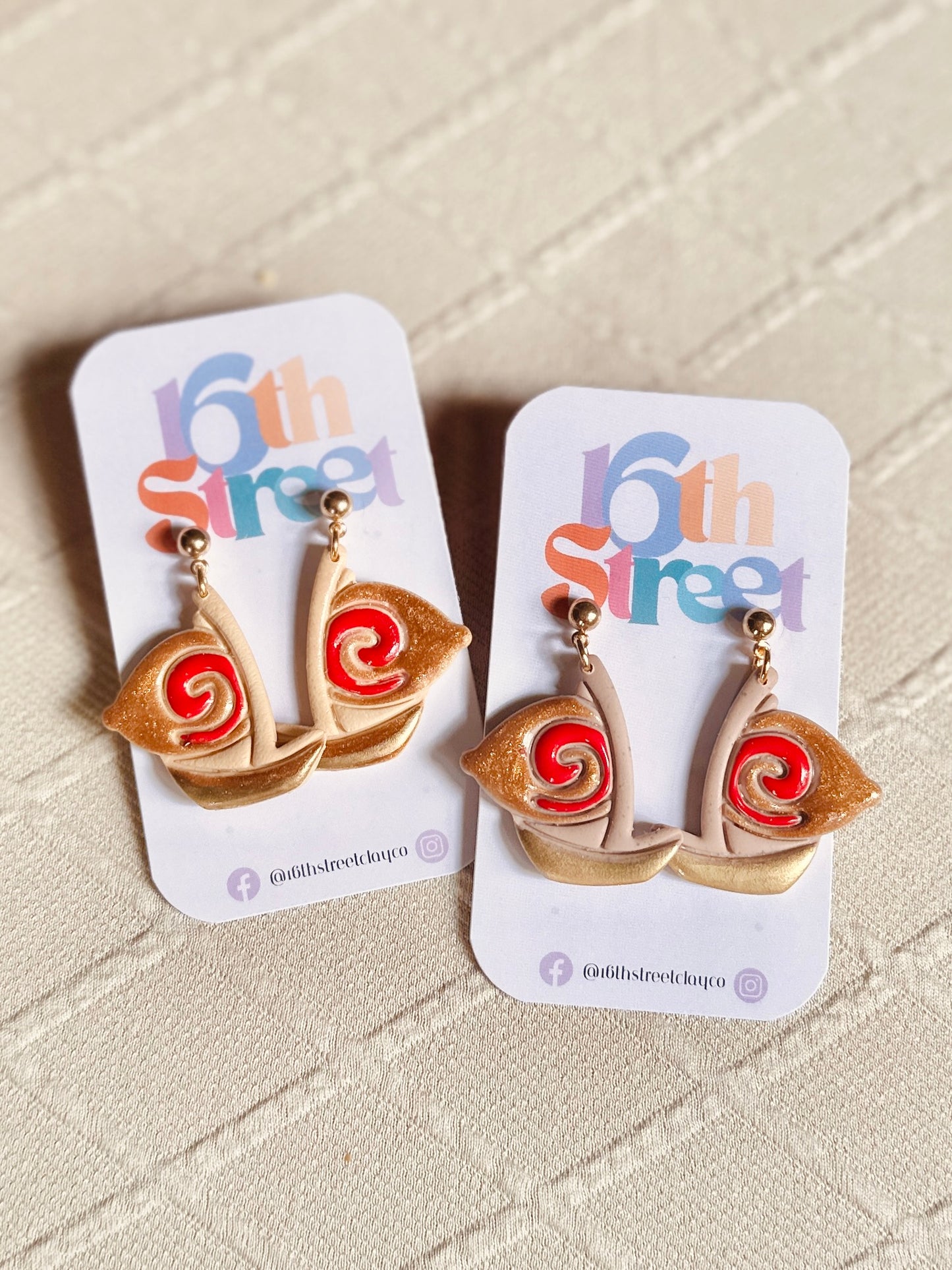 Sailboat Dangles | Handmade Polymer Clay Earrings