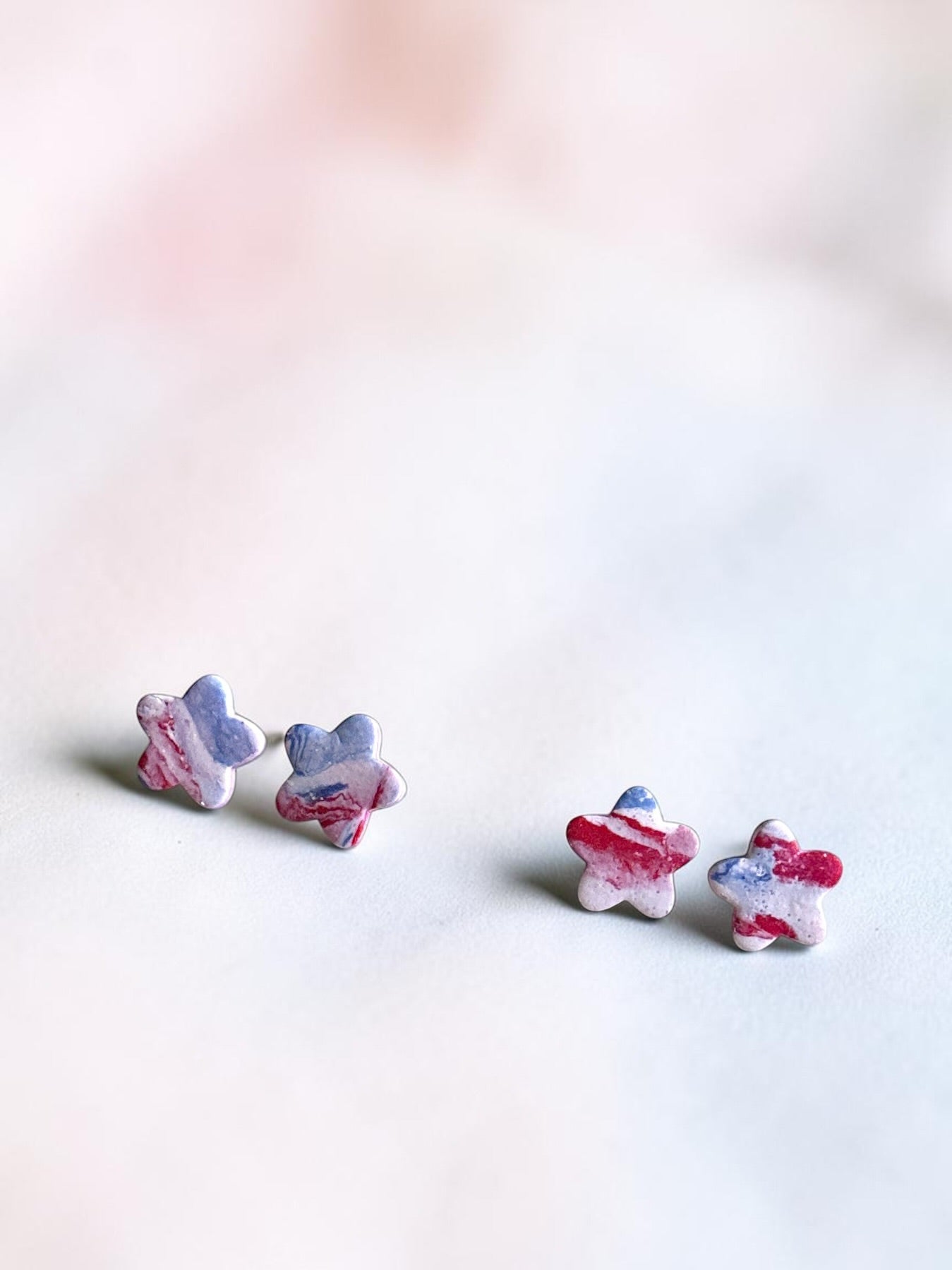 Star Spangled Studs | Handmade Polymer Clay Earrings