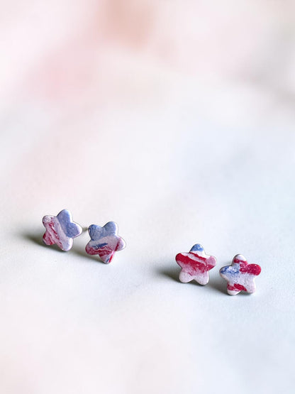 Star Spangled Studs | Handmade Polymer Clay Earrings