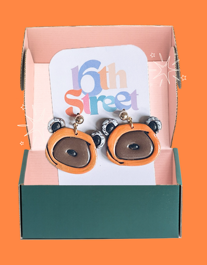 Space Bear Dangles | Handmade Polymer Clay Earrings