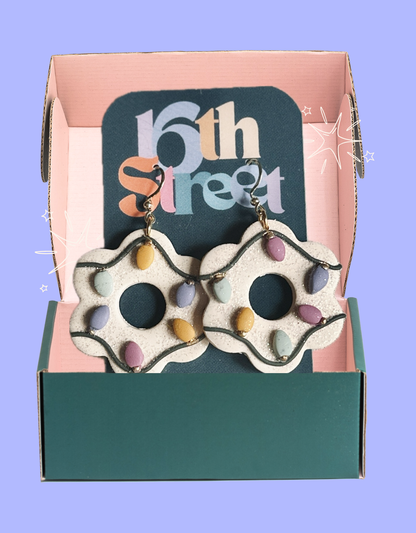 “Let’s Go See the Lights!” Dangles | Handmade Polymer Clay Earrings