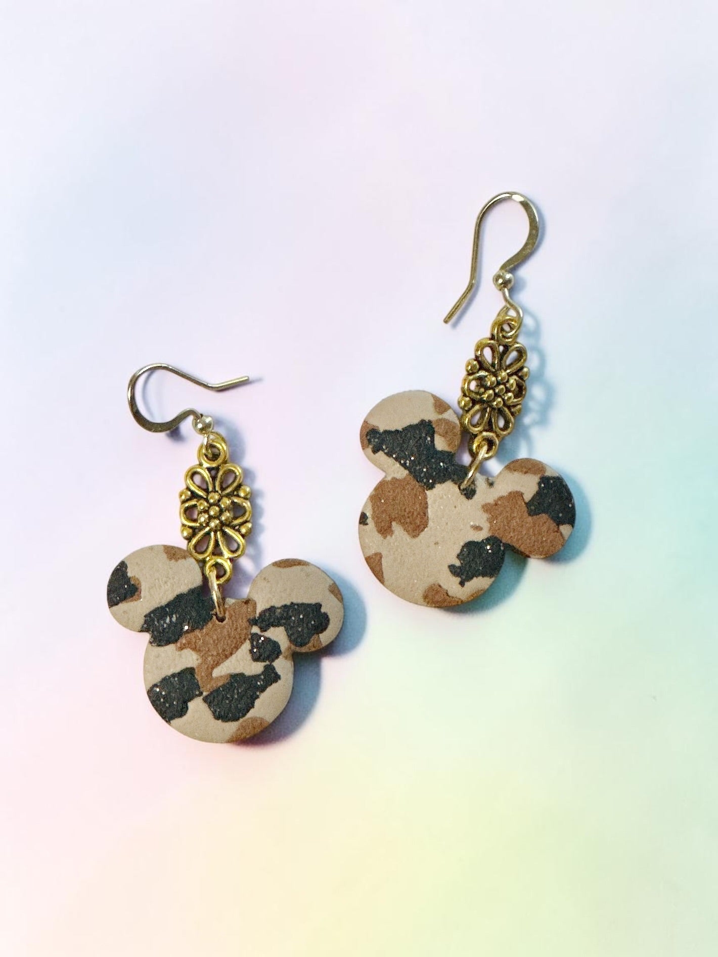Safari Mouse Dangles | Handmade Polymer Clay Earrings