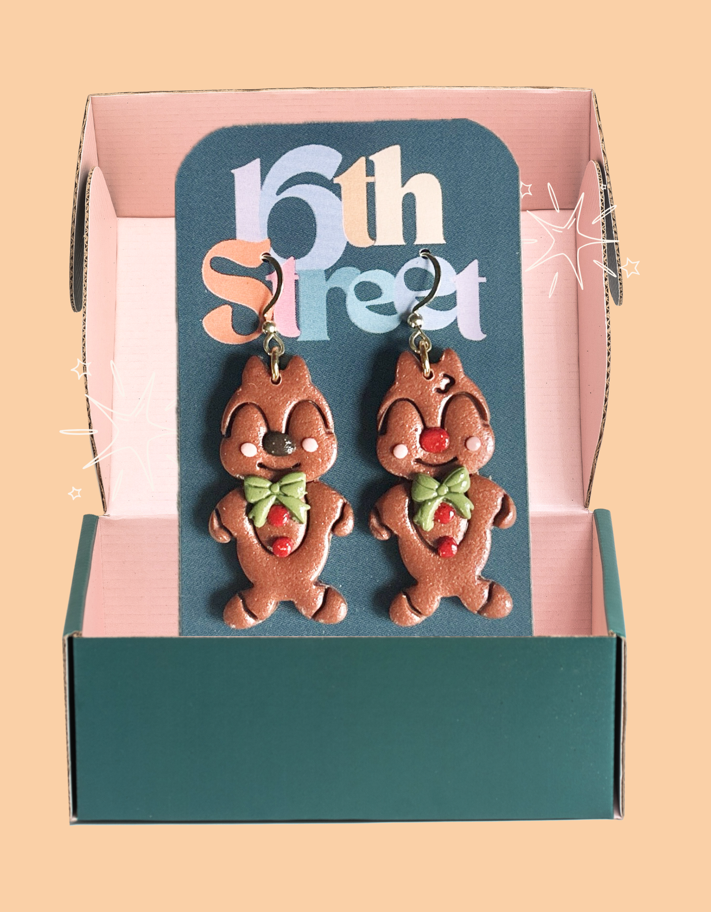 Chippie Friends Dangles | Handmade Polymer Clay Earrings