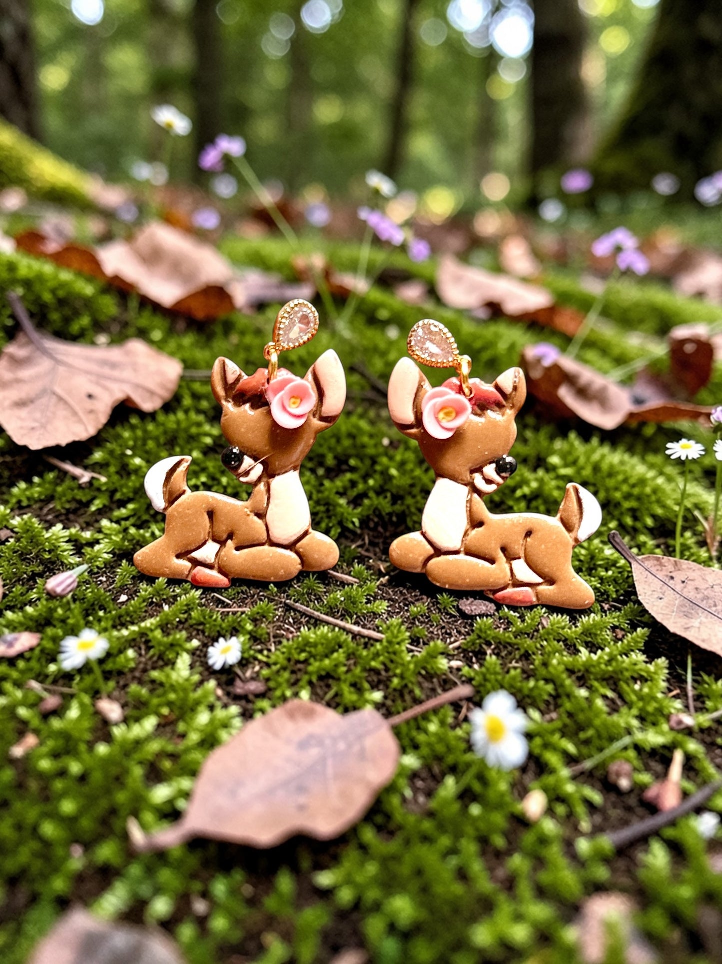 Fawn Dangles | Handmade Polymer Clay Earrings