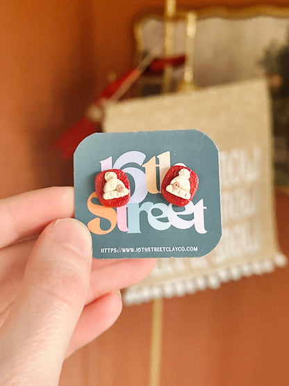 Little Hat Studs | Handmade Polymer Clay Earrings