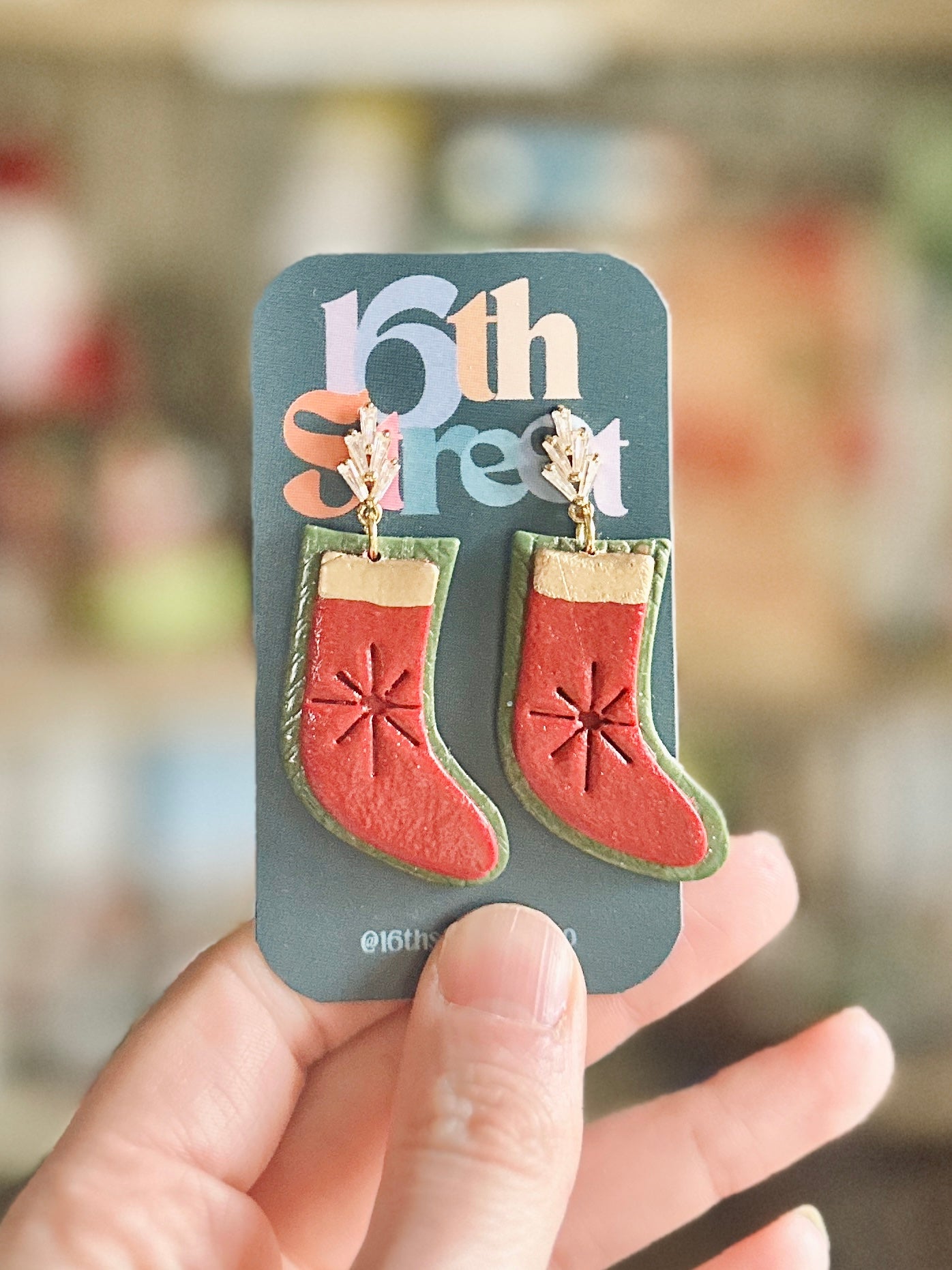 You’re a Star Stocking Dangles | Handmade Polymer Clay Earrings