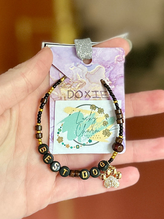 Best Dog (Doxie inspired) Bracelet | Lucky Charm Bracelet Making