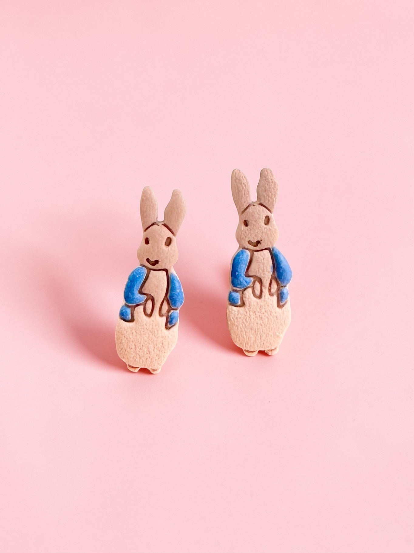 Little Bunny Studs | Handmade Polymer Clay Earrings