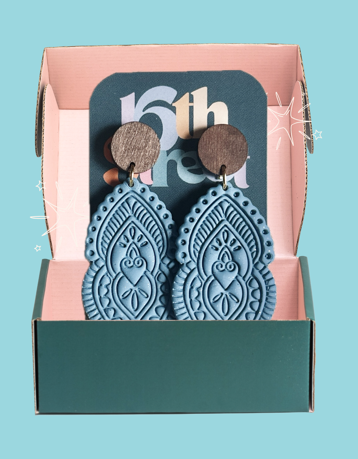 Ice Queen Dangles | Handmade Polymer Clay Earrings