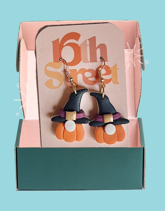 Witchy Gnomies Dangles | Handmade Polymer Clay Earrings