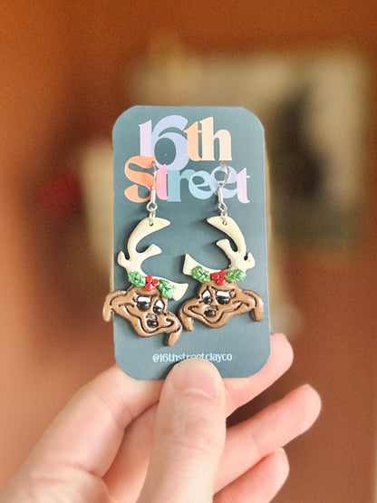 Happy Pup Dangles | Handmade Polymer Clay Earrings