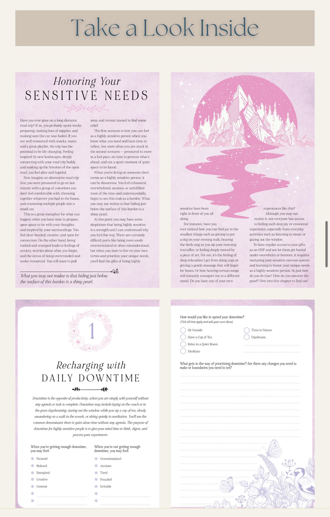 Find Your Strength: A Workbook for the Highly Sensitive Person by April Snow, LMFT | Self Care and Mental Health Resources