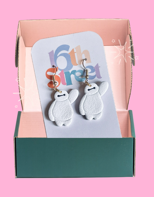 Chunky Robot Dangles | Handmade Polymer Clay Earrings
