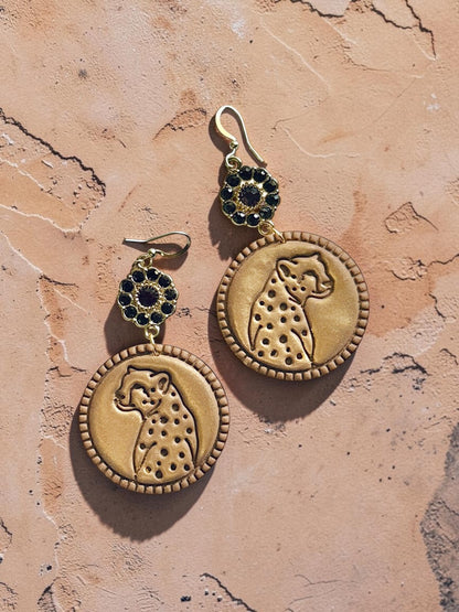 Leopard Dangles | Handmade Polymer Clay Earrings