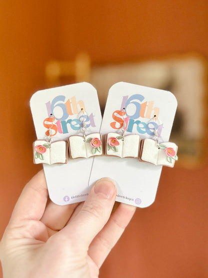 Fairytale Reading Dangles | Handmade Polymer Clay Earrings
