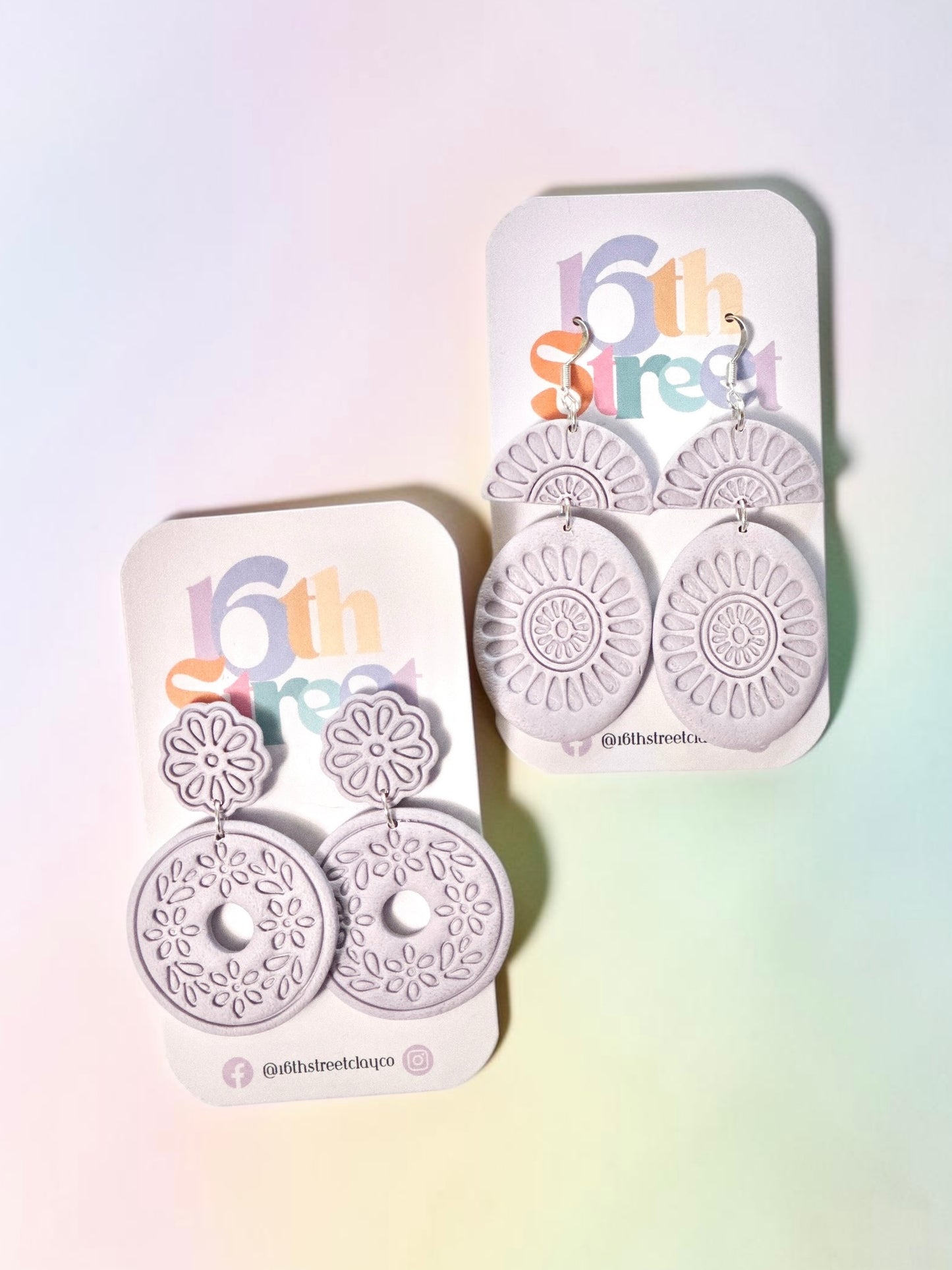 Lavender Lollies Dangles | Handmade Polymer Clay Earrings