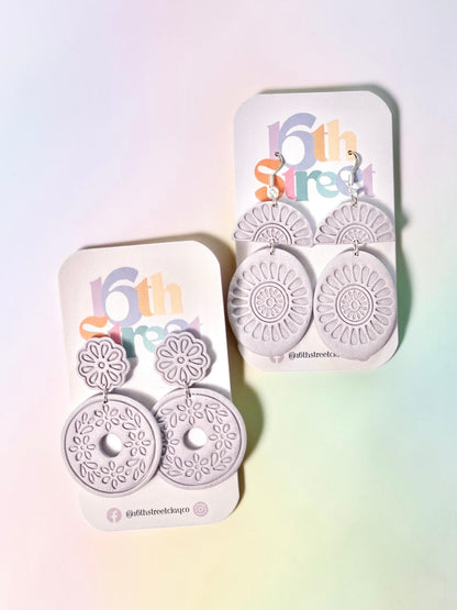 Lavender Lollies Dangles | Handmade Polymer Clay Earrings