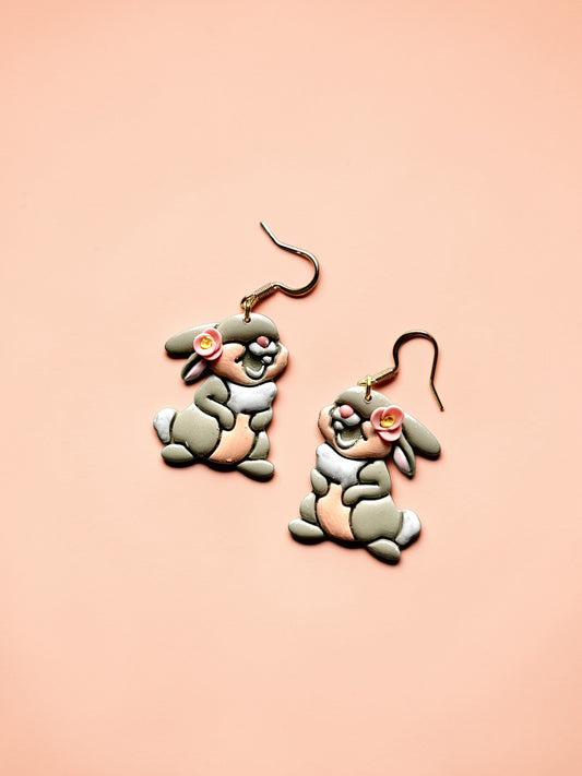 Bunny Dangles | Handmade Polymer Clay Earrings