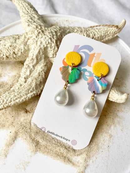 Ocean Pearl Dangles | Body Positive Handmade Polymer Clay Dangle Earrings