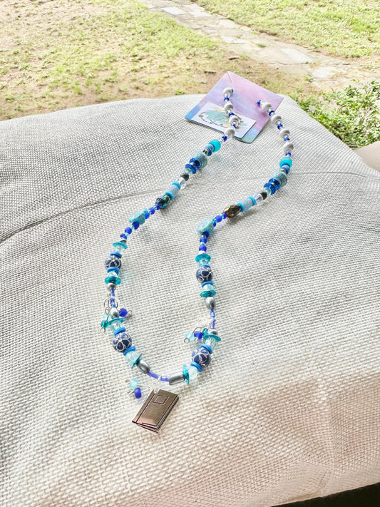 Blue Beauty Reader Necklace | Lucky Charm Bracelet Making