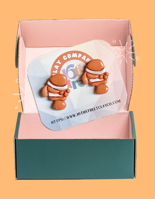 Clown Fish Studs | Handmade Polymer Clay Earrings