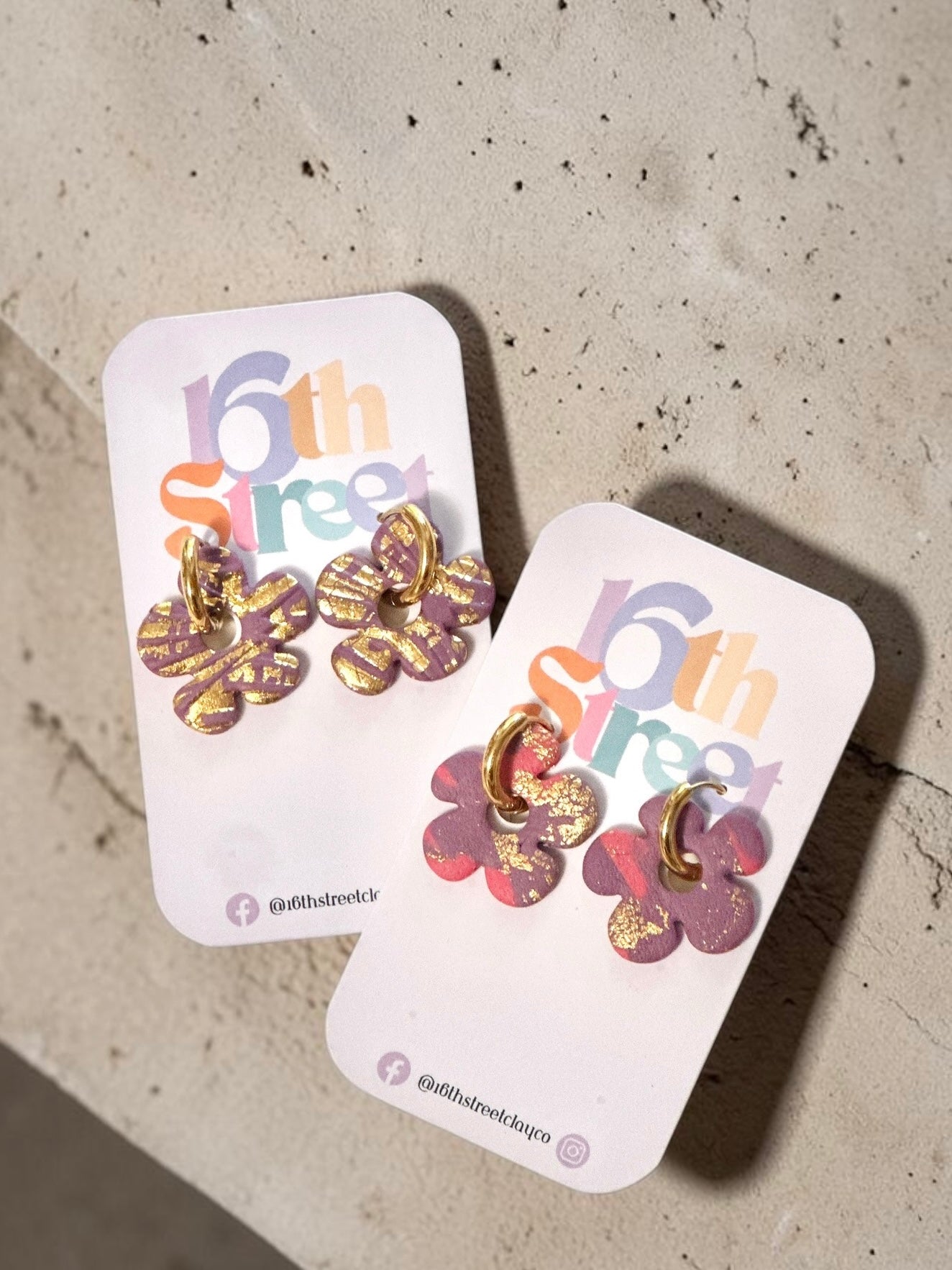 Floral Dangles | Handmade Polymer Clay Earrings