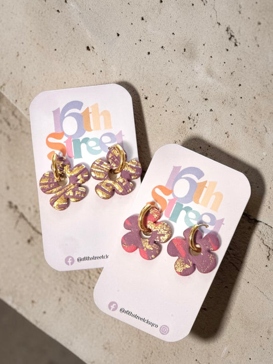 Floral Dangles | Handmade Polymer Clay Earrings