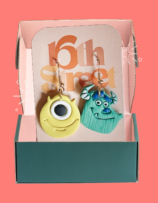 Monster Friend Dangles | Handmade Polymer Clay Earrings