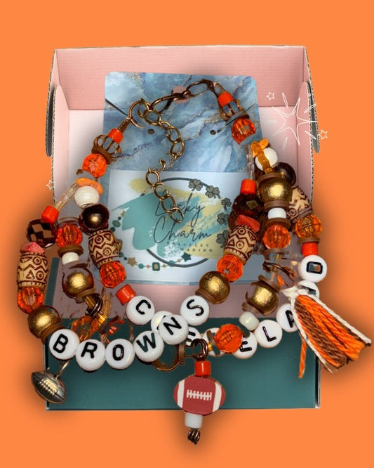 Browns Friendship Bracelet by Lucky Charm Jewelry
