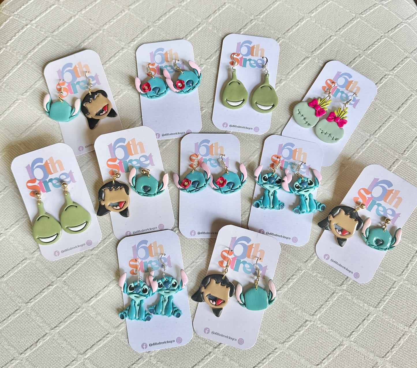 Hawaiian Friends Dangles (2) - READY TO SHIP | Handmade Polymer Clay Earrings