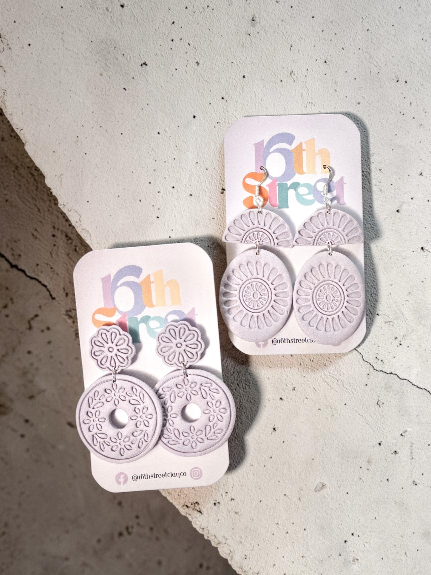 Lavender Lollies Dangles | Handmade Polymer Clay Earrings