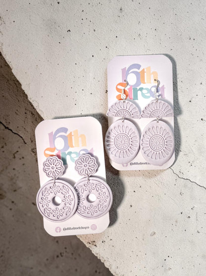 Lavender Lollies Dangles | Handmade Polymer Clay Earrings