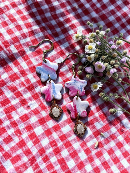 American Star Dangles | Handmade Polymer Clay Earrings