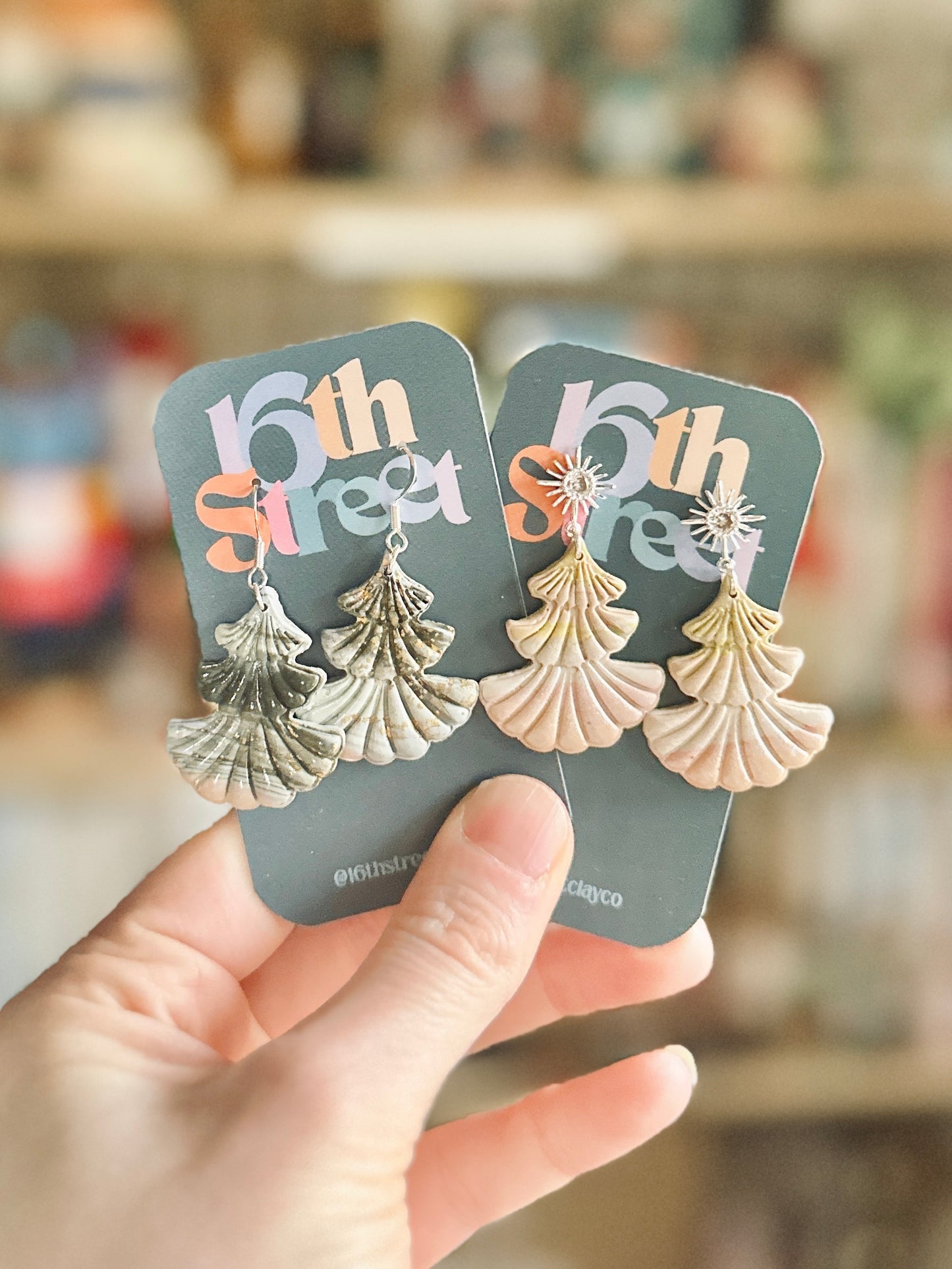 Fancy Tree Dangles | Handmade Polymer Clay Earrings