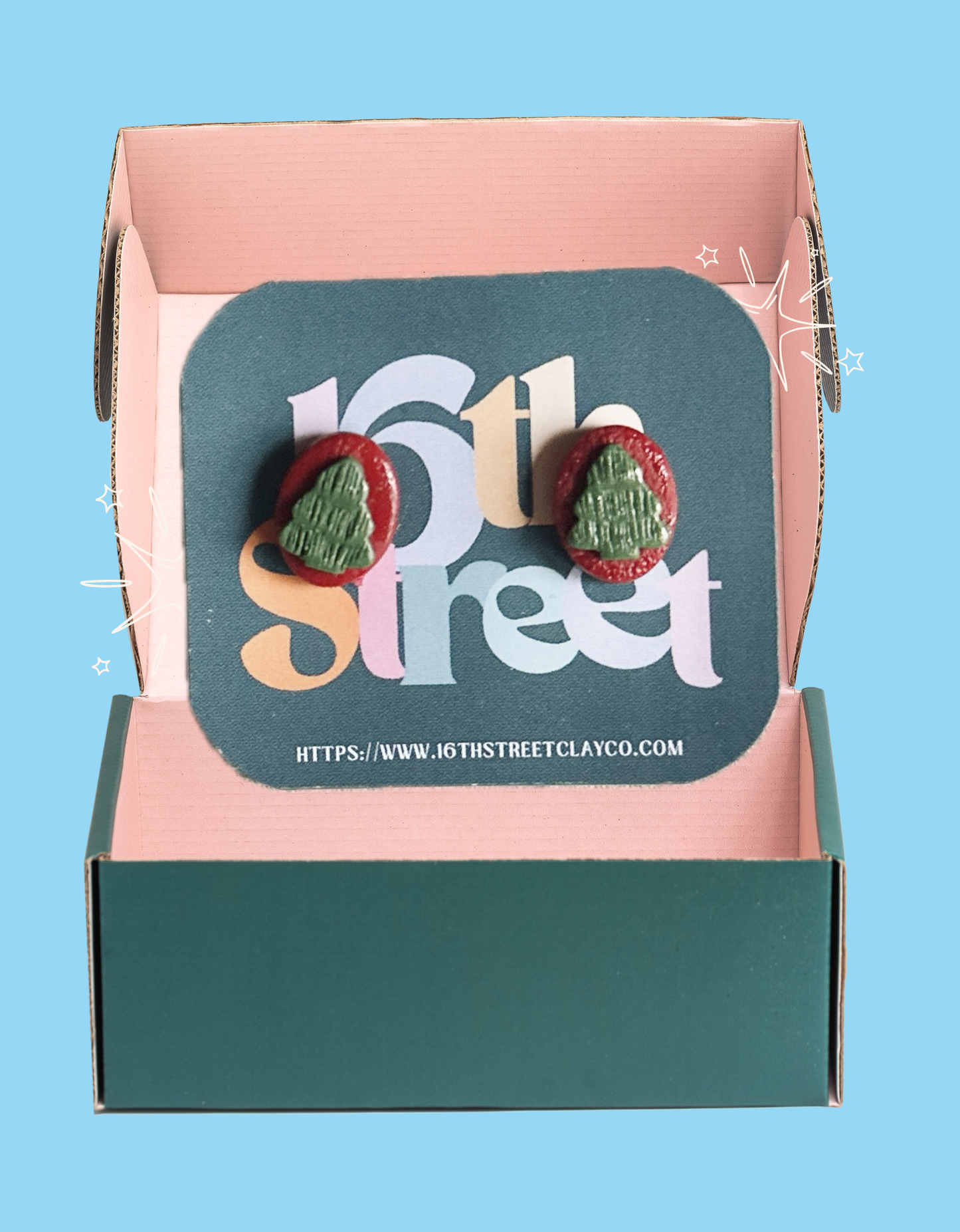 Little Tree Studs | Handmade Polymer Clay Earrings