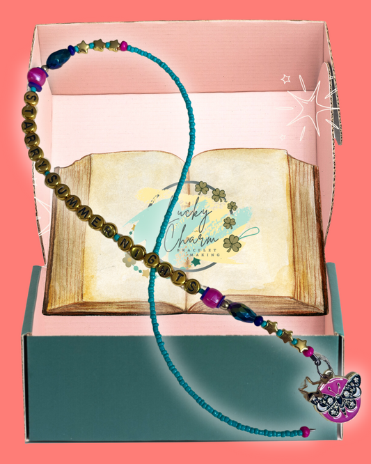 “Starry Summer Nights” Bookmark | Lucky Charm Bracelet Making