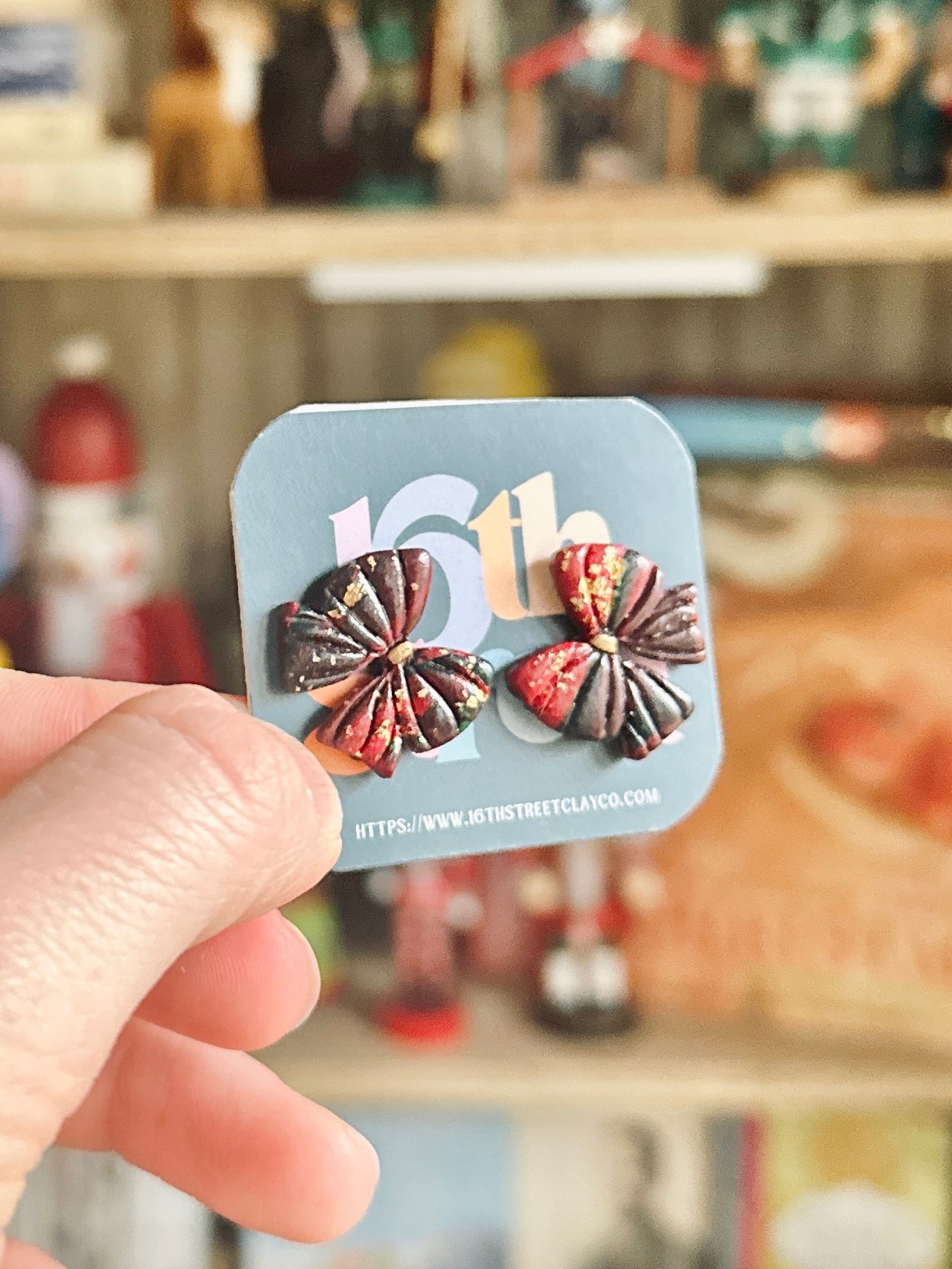 Bow Studs | Handmade Polymer Clay Earrings