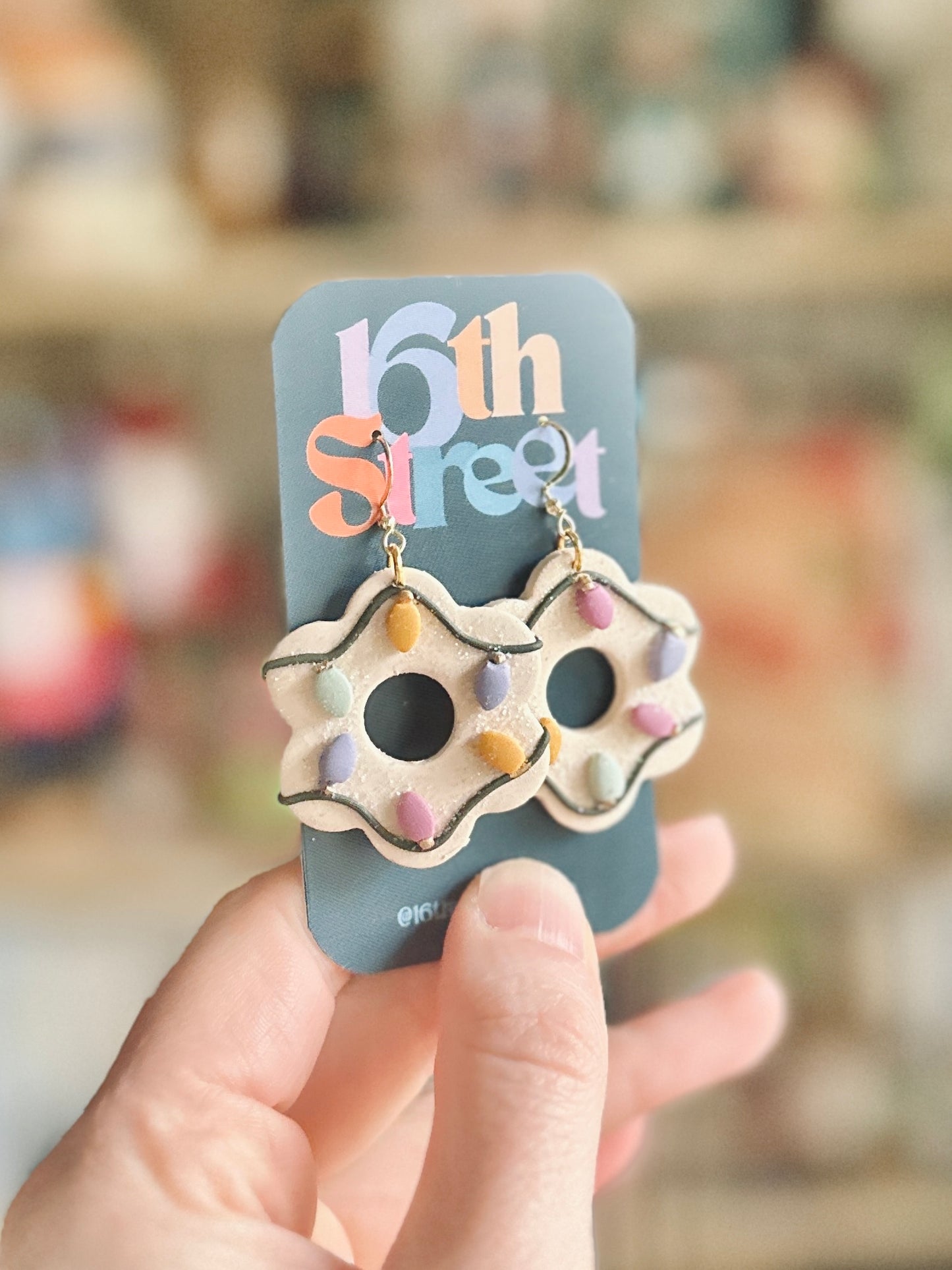“Let’s Go See the Lights!” Dangles | Handmade Polymer Clay Earrings