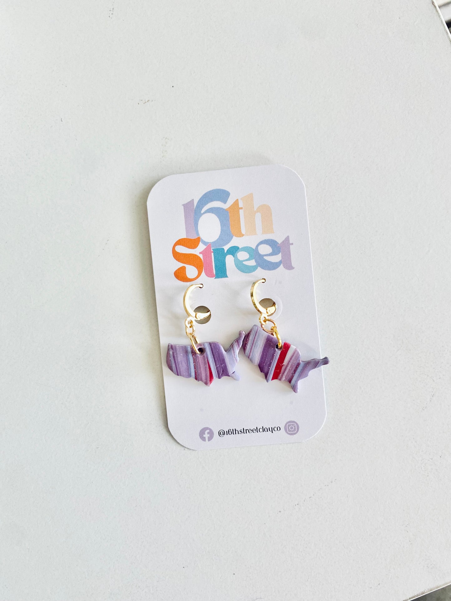 America Dangles | Handmade Polymer Clay Earrings