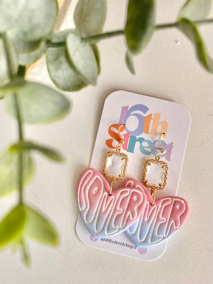 Lover Heart Dangles (2) | Taylor Swift Inspired Handmade Polymer Clay Earrings