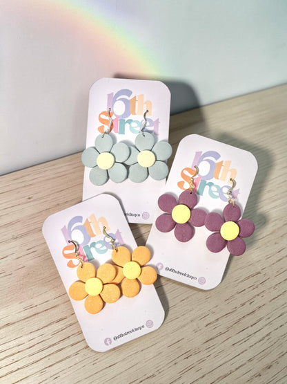 Assorted Floral Dangles | Handmade Polymer Clay Earrings