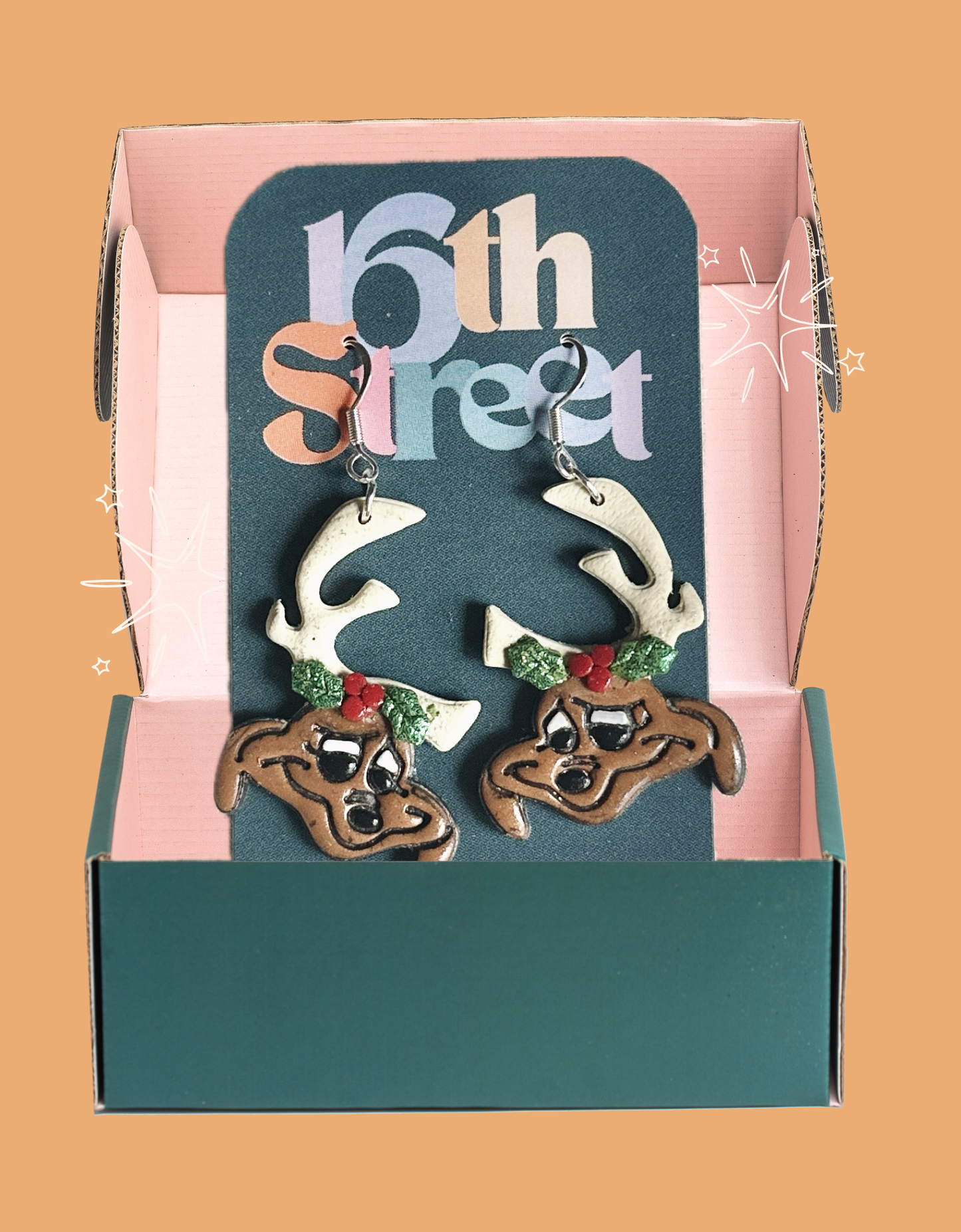 Happy Pup Dangles | Handmade Polymer Clay Earrings