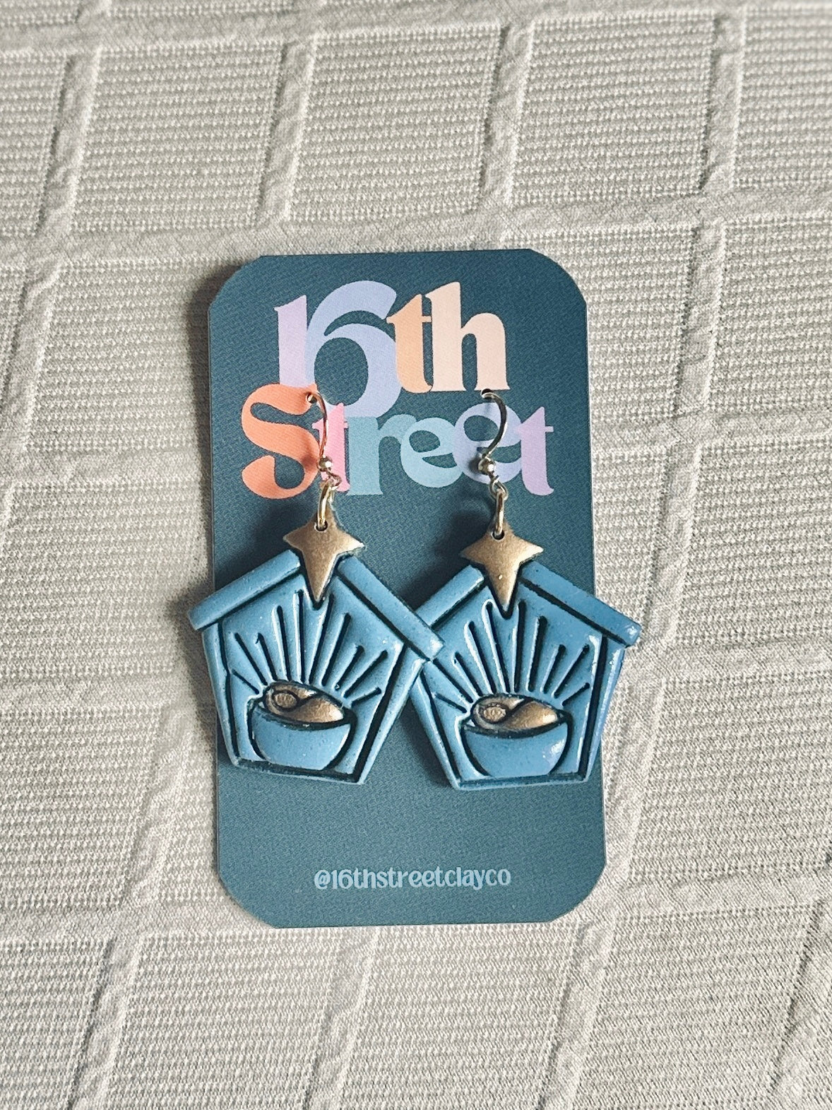 A Child is Born Dangles | Handmade Polymer Clay Earrings