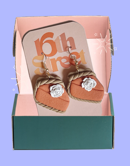 Pumpkin Pie Dangles | Handmade Polymer Clay Earrings